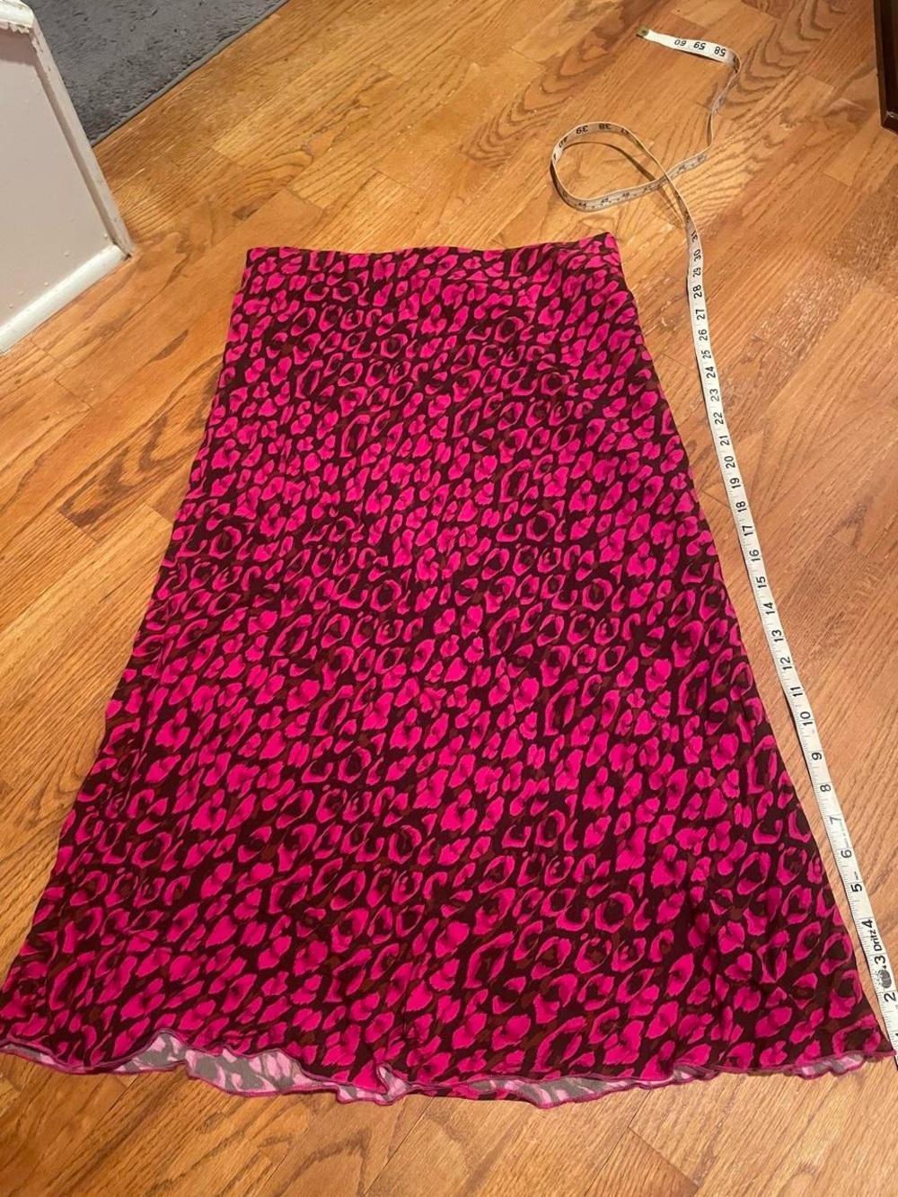 Fifteen Twenty Hot Pink and Black Animal Print Maxi Skirt